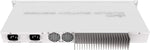 MikroTik CRS317-1G-16S+RM managed L3 switch rear panel and dual power supply design