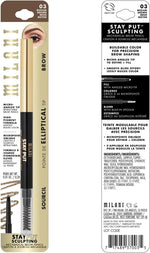 Milani eyebrow pencil Medium Brown swatches on skin
