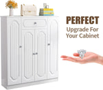 Shiny Handles glass cabinet pulls showing retro flower design