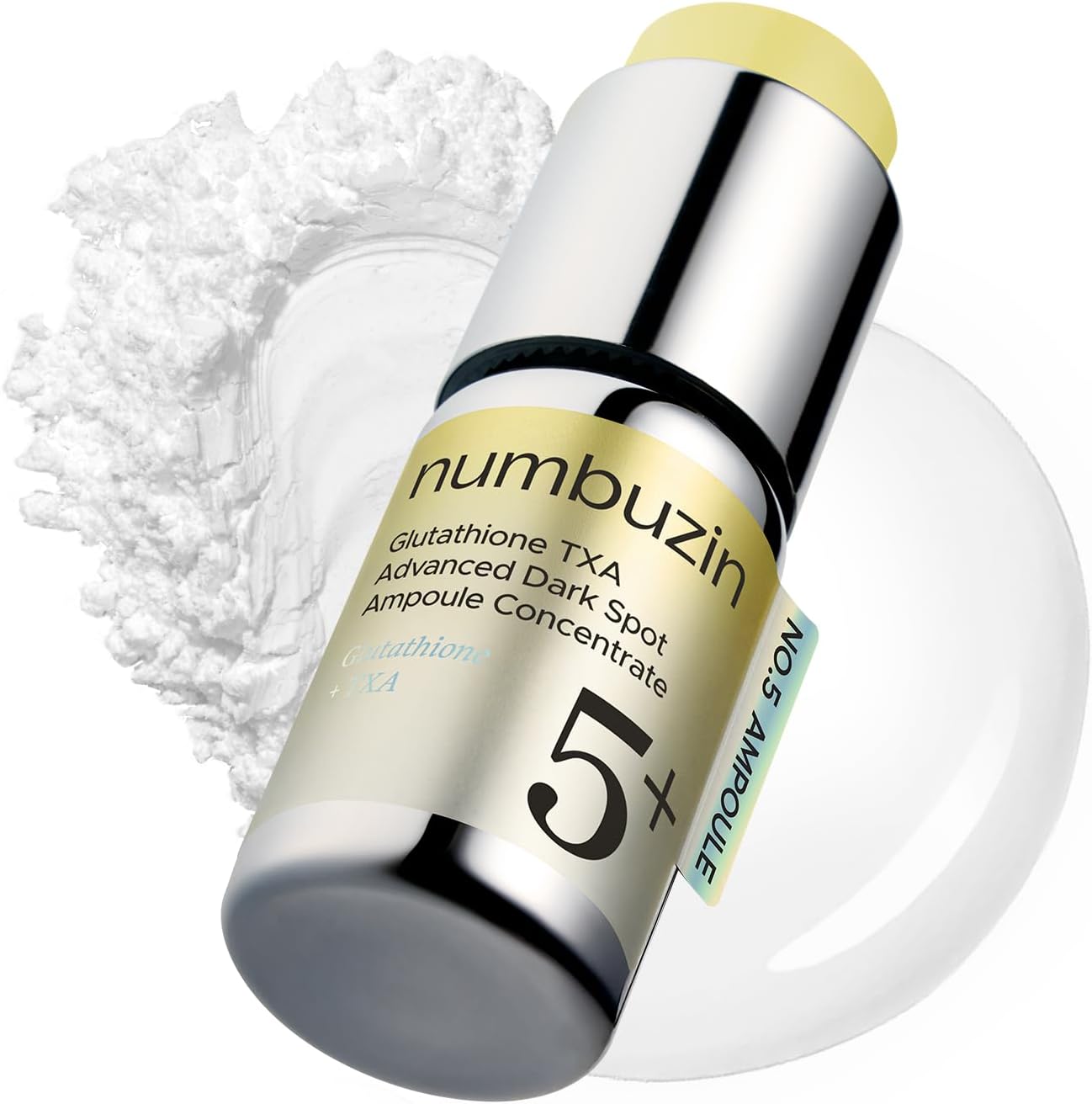 Numbuzin Number Five Glutathione Tranexamic Acid Dark Spot Ampoule front view product bottle