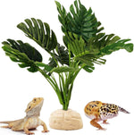 Reptile Terrarium Decor Plants,Amphibian Habitat Decor,Artificial Plants for Tank Accessories (Calathea makoyana -B) - Image 11