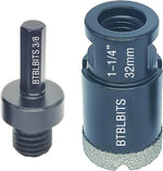Dry Diamond Core Drill Bit 1-1/2 Inch Tile Diamond Hole Saw for Angle Grinder Porcelain Ceramic Granite Marble Stone Brick 38mm with 5/8-11 Thread Plus 3/8 Inch Hex Shank Adapter - Image 14