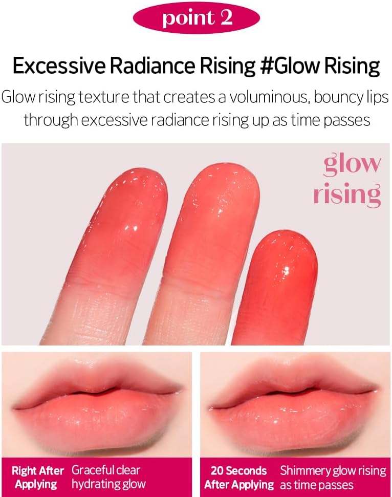 Korean beauty lip stain hydrating gloss product shot with a clean background.