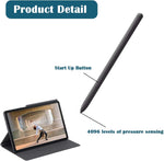 Two black replacement stylus pens side by side