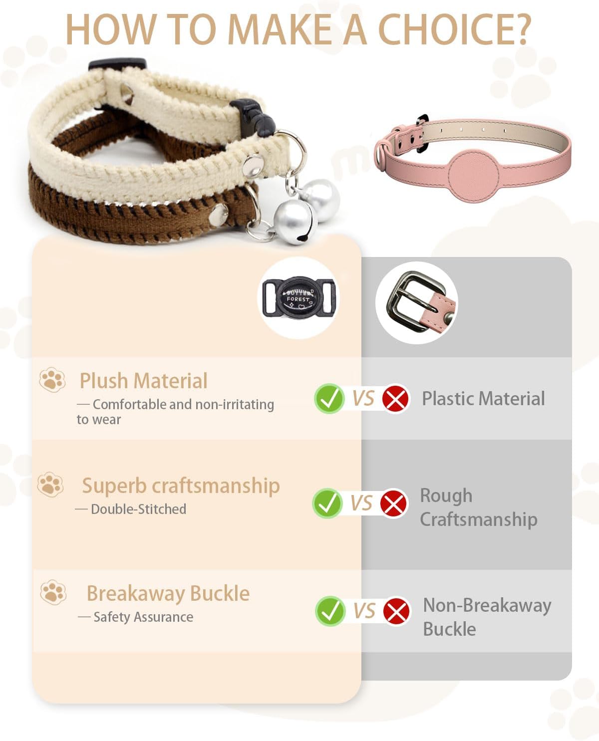 GoldTiger white breakaway cat collar showing the adjustable slider mechanism for small pets