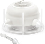 200ml Silicone Multi-Pet Milk Feeder with 4 Nipples(Pink) | Feeds 4 pets at once! Silicone, Stable base, Smooth milk flow. Leak-proof needles seal unused nipples. Includes syringe. - Image 9