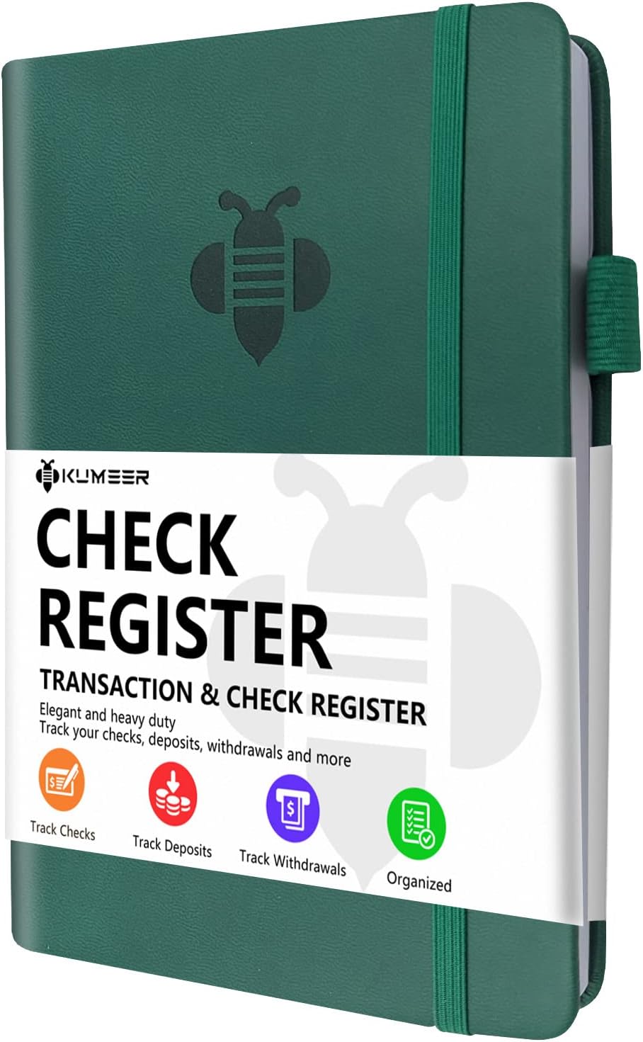 Check Register - Elegant Check Registers for Personal Checkbook with Check & Transaction Registers, Hardcover Checkbook Log 5.2x7.6" (Mint Green) - Image 10