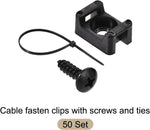Complete 50-set package of Rebower cable management clips and ties