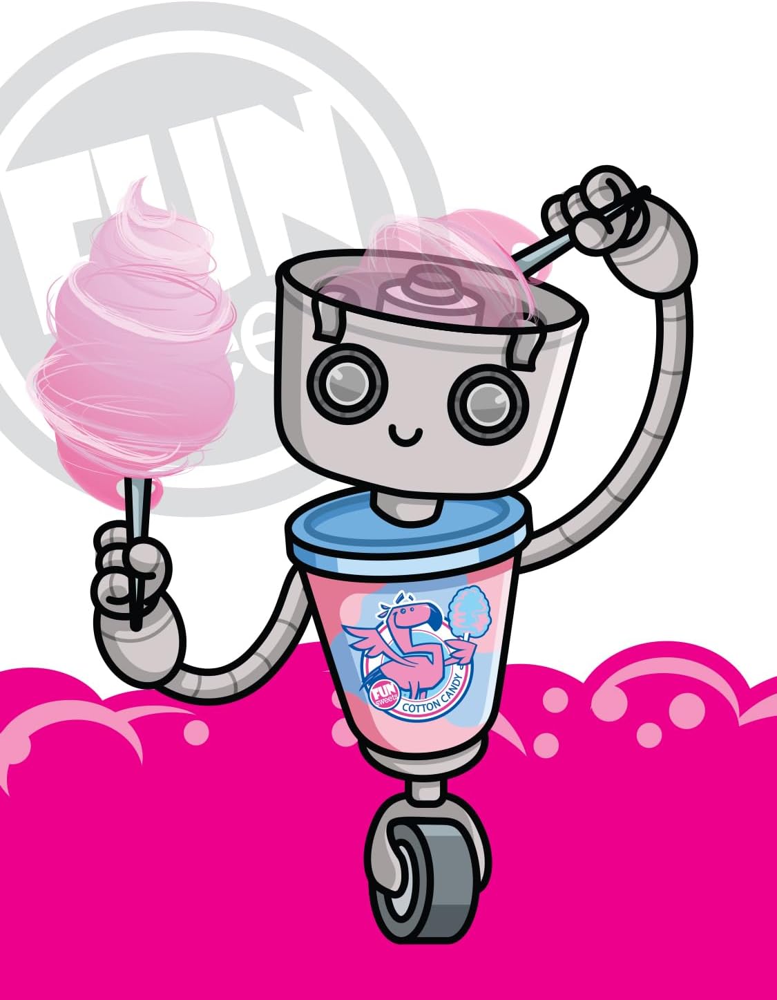 Fun Sweets Cotton Candy 12-Pack - Blue Raspberry and Cherry Swirl 1.5 oz Tub Resealable - Individual Cotton Candy Tubs Great for Easter Basket Candies or Party Favors - Bulk CottonCandy Individual Tubs - Image 9