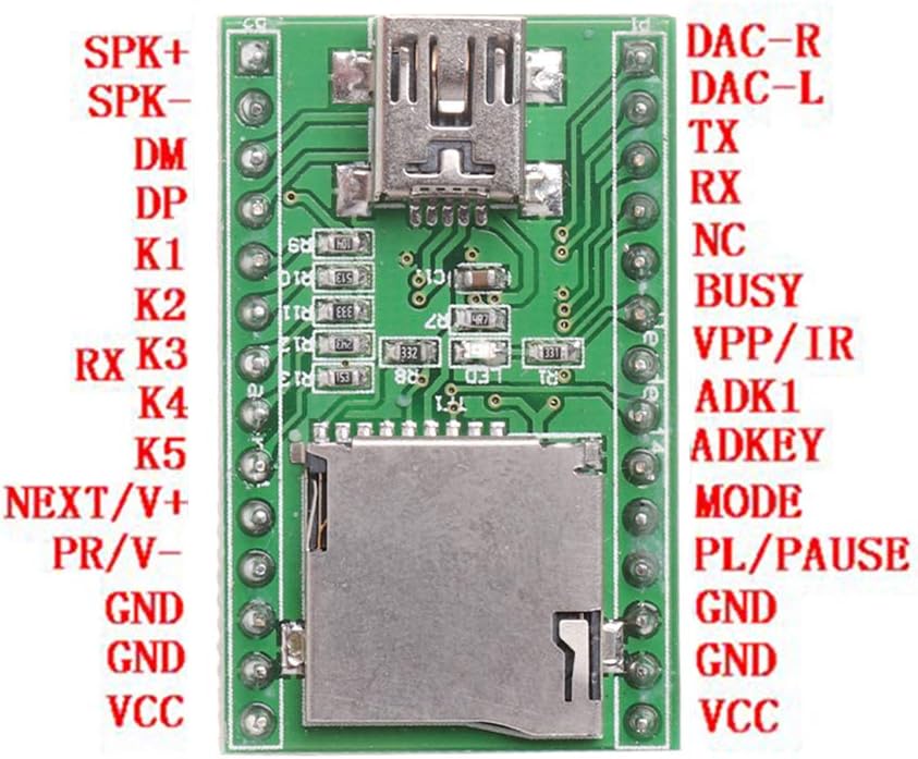MinnowXY JQ6500-28P Voice Module micro SD card slot detail