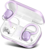 POMUIC wireless earbuds front view inside charging case