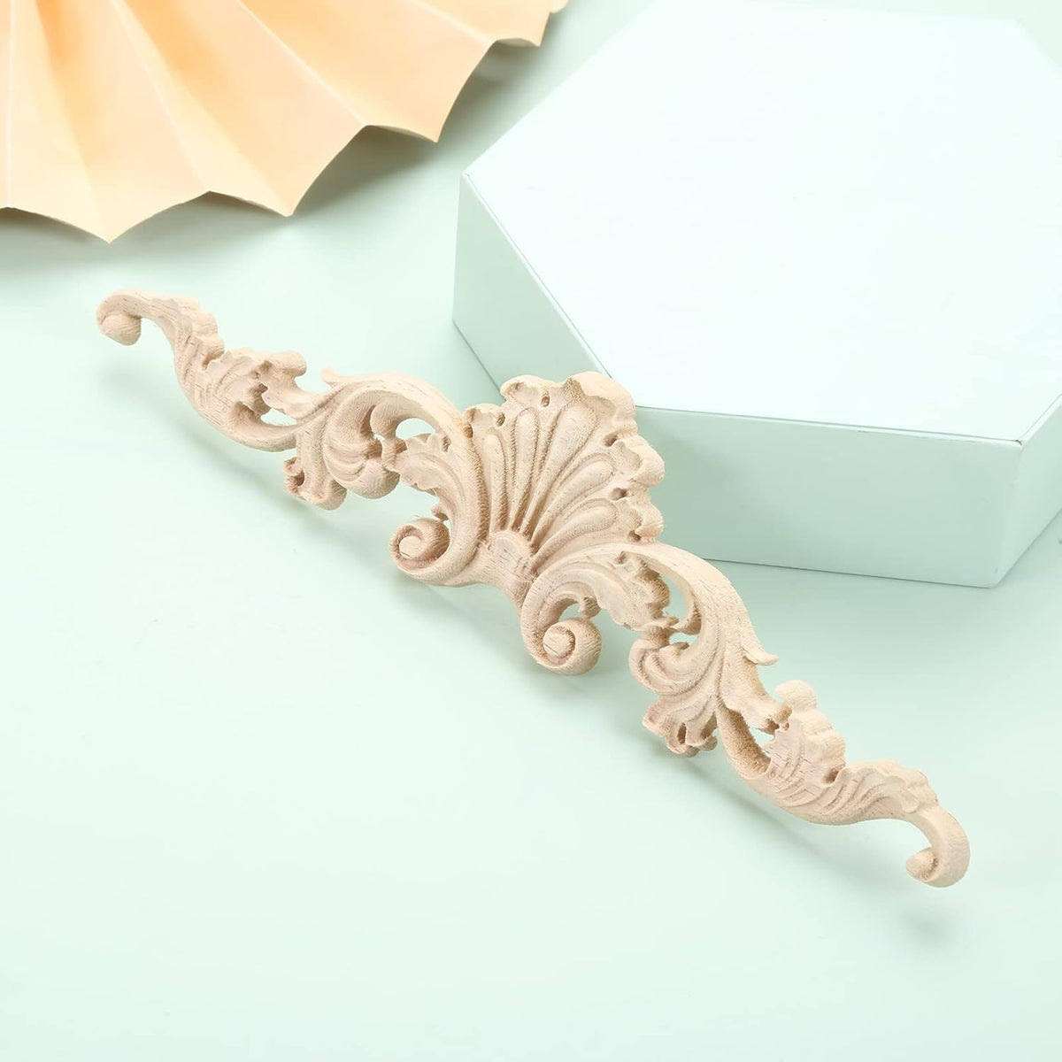 MUXSAM unpainted wood appliques set of two