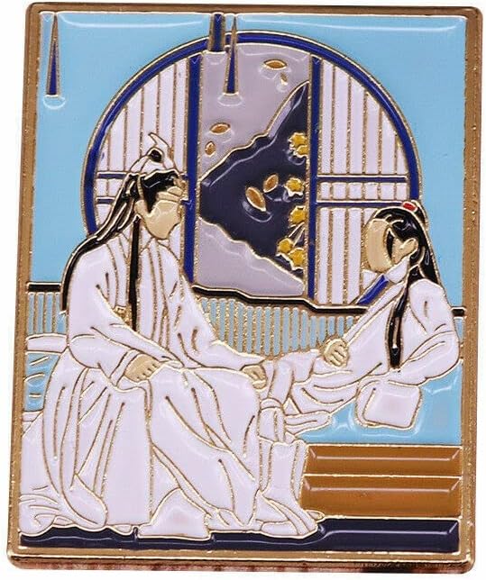 Pinstant Grandmaster The Untamed Wei Wuxian and Lanwangji enamel pin front view