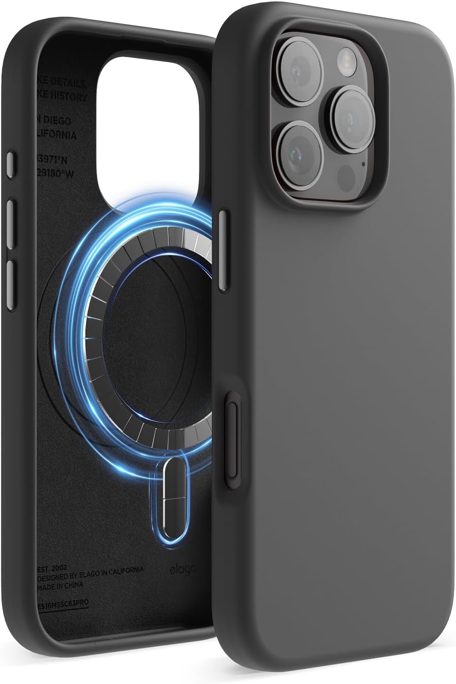 elago premium magnetic silicone case for iPhone 16 Pro front view