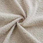 Close up view of the beige looped fabric on the Foindtower decorative cushion cases highlighting the cozy material