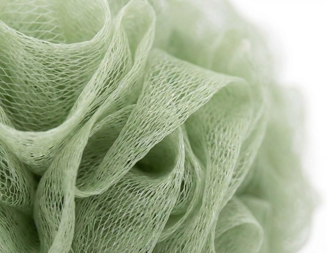 SPHTOEO large 4.9 inch shower sponge hanging loop detail