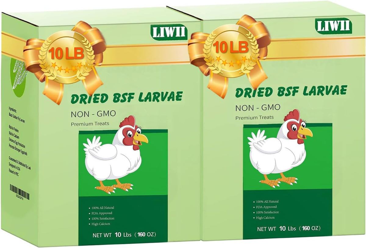 LIWII five pounds bulk bag dried black soldier fly larvae nutritious feed