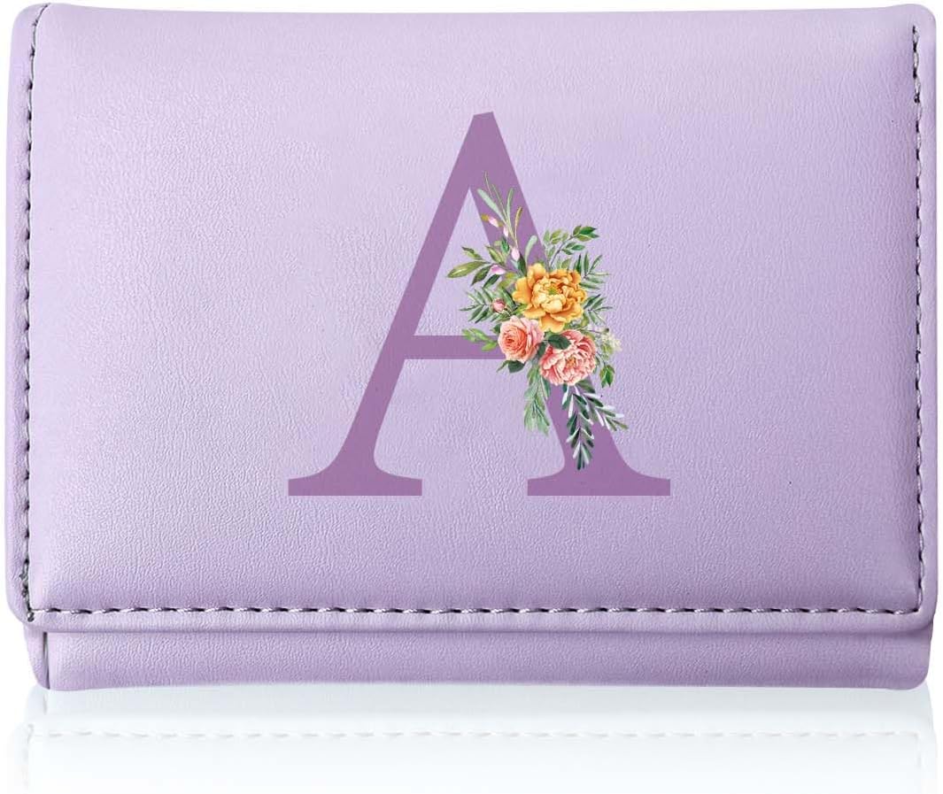 PU Leather Wallet for Teen Girls Women, Cash Pocket Card Holder ID Window Purse, Christmas Birthday Gifts for Daughter Granddaughter, Initial S, Blue - Image 9