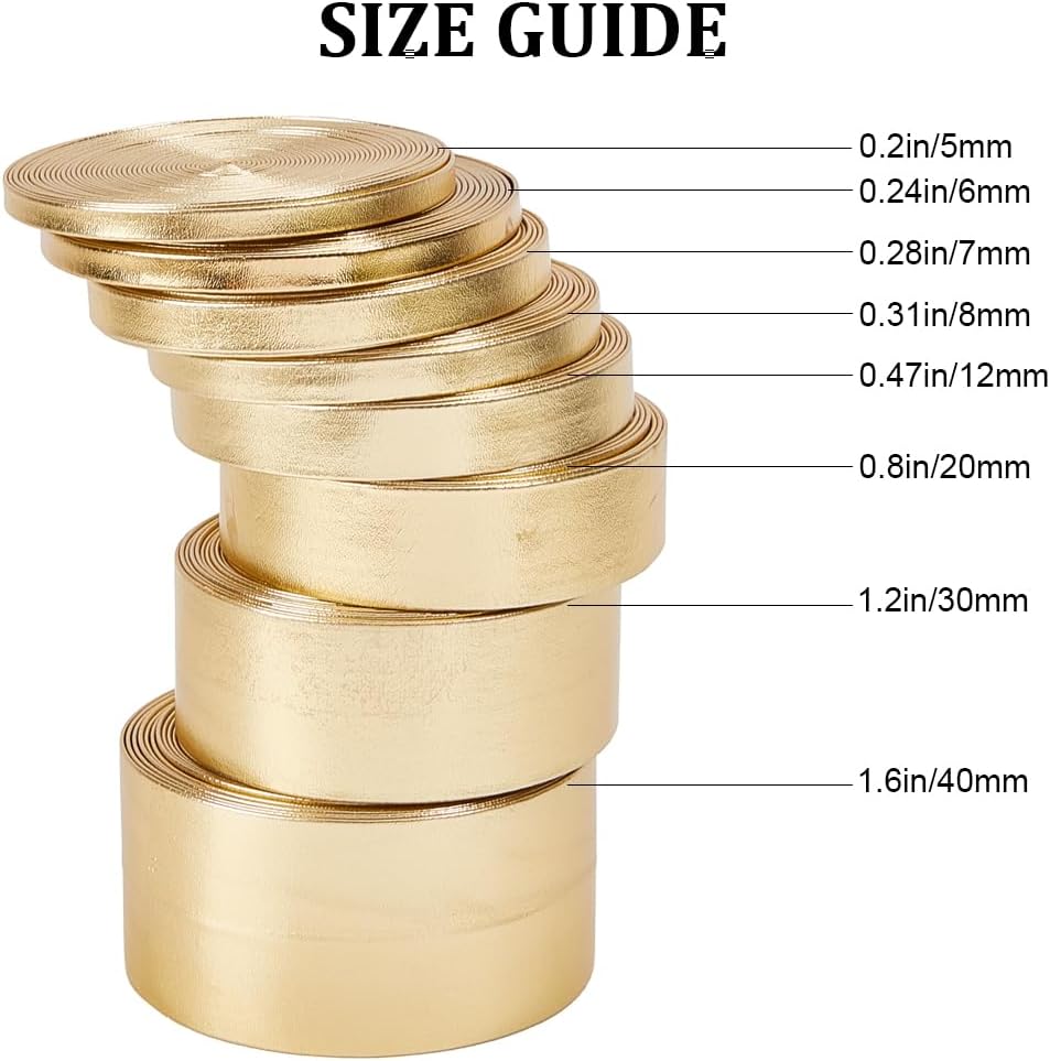 Gorgecraft gold leather strap measuring width and length