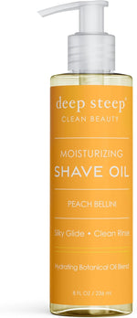Deep Steep Peach Bellini Moisturizing Shave Oil key ingredients label
