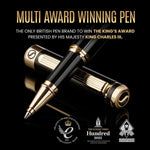 Scriveiner Black Lacquer Rollerball Pen - Stunning Luxury Pen, Real Gold Plating, Schmidt Ink Refill, Best Roller Ball Gift Set for Men & Women, Professional, Executive Office, Nice Pens - Image 7