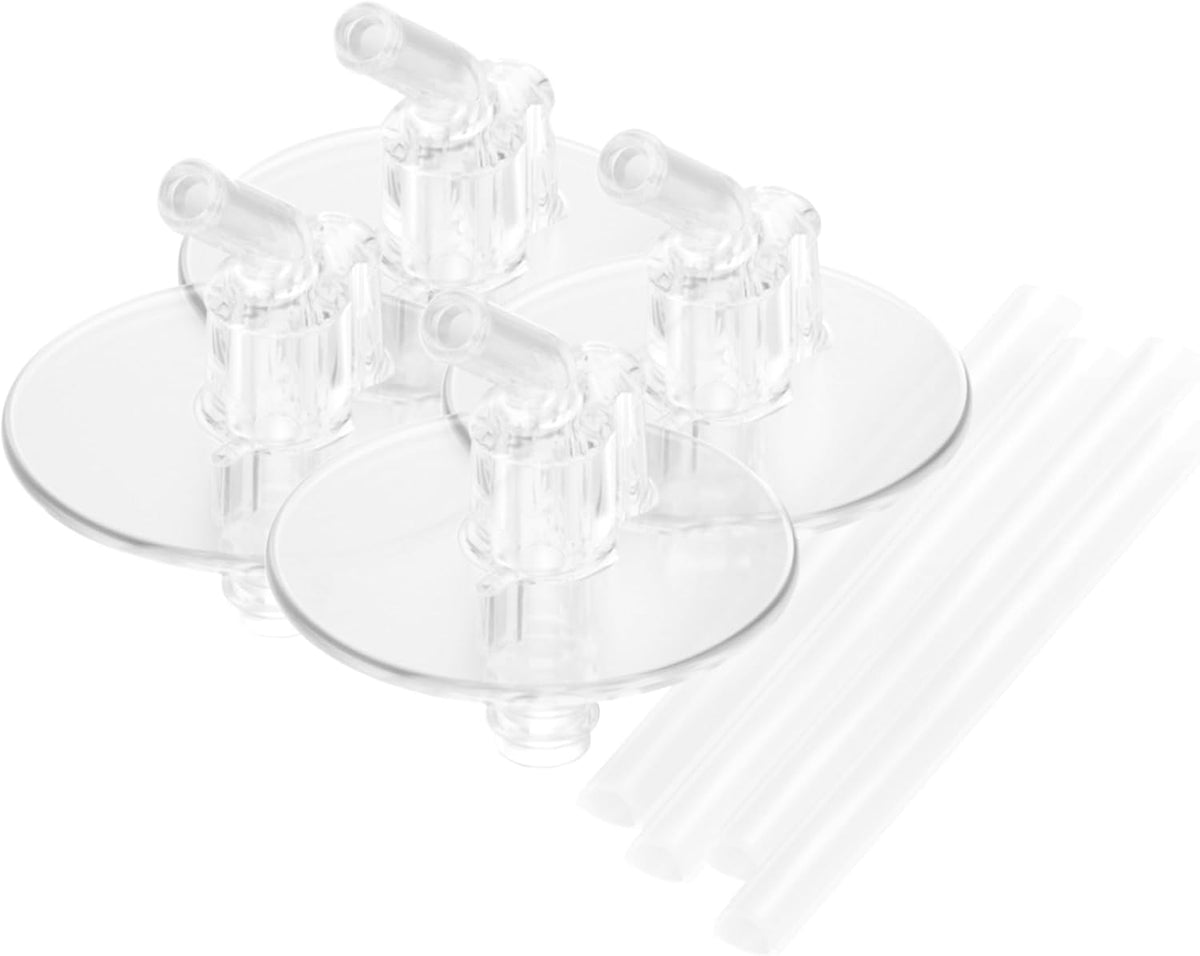 Silicone mouthpiece and hard stem components close up