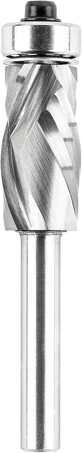 SpeTool Trim Router Bit with Top&Bottom Bearing 1/4 Shank 1/2 Cutting Dia | Carbide Compression Flush Router Bit, Pattern Template Flush Cut Router Bit for Woodworking Trimming - Image 13