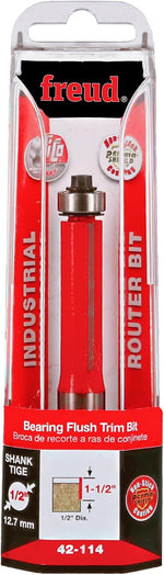 Freud 1/2 inch flush trim bit close up