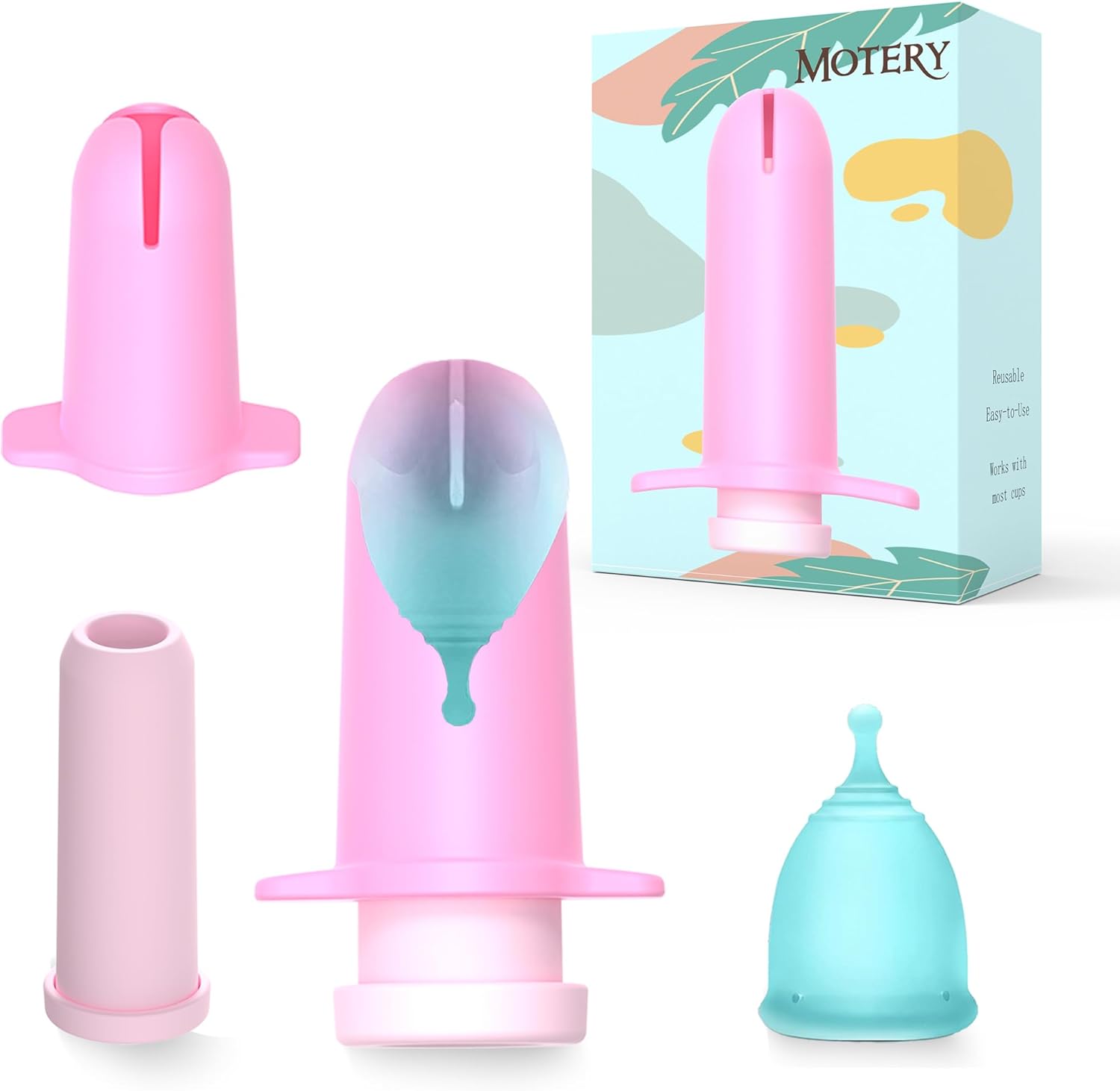Mottery Applicator Tool for Menstrual Cups Easy to Use & Eco Friedly Best for Women Menstural Cup Steamer wash Your Cup. (applicator) - Image 1