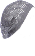 an Womens Lightweight Cut Out Knit Beanie Beret Cap Crochet Hat - Many Styles - Image 12