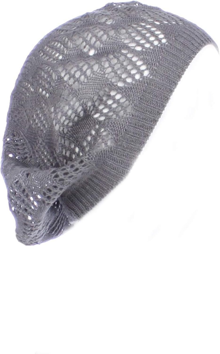 an Womens Lightweight Cut Out Knit Beanie Beret Cap Crochet Hat - Many Styles - Image 12