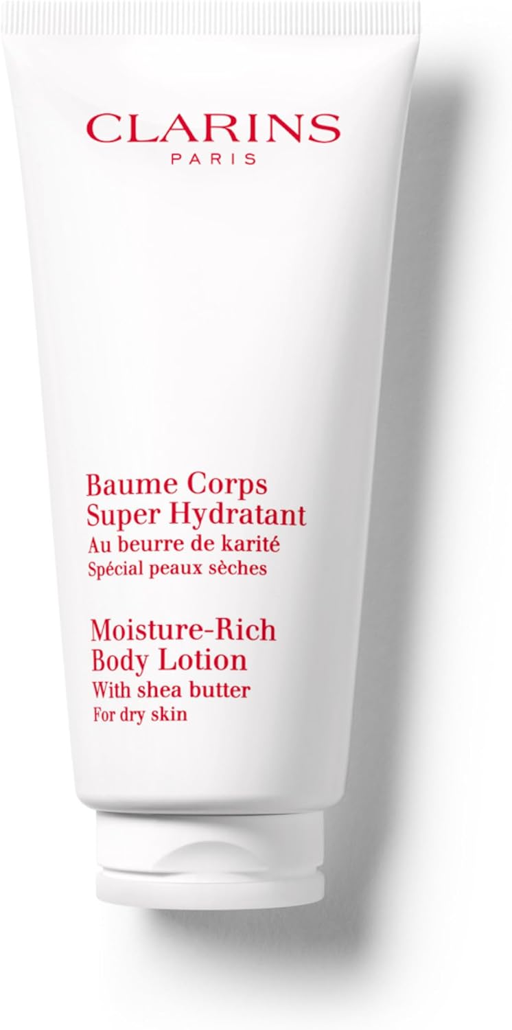 Clarins Moisture-Rich Body Lotion front view bottle packaging luxury skincare