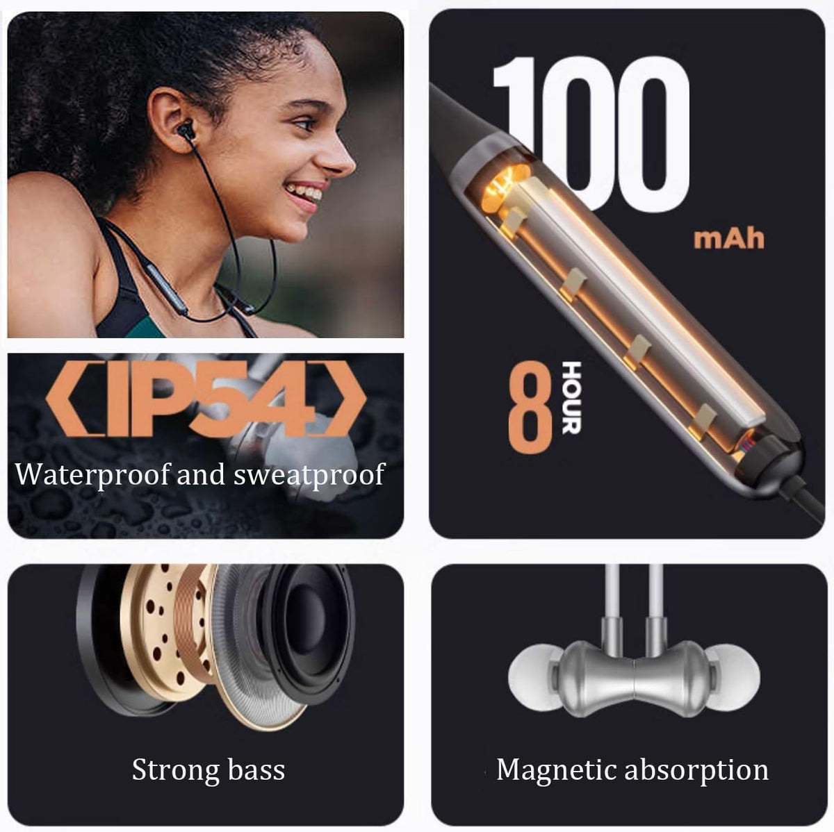 MOCANIO wireless earbuds packaging and included accessories
