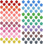 Yongdeli mini flower hair claw clips pack front view showing assorted colorful matte shades.