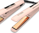 FUNTIN S10 hair straightener front view showcasing baby pink design