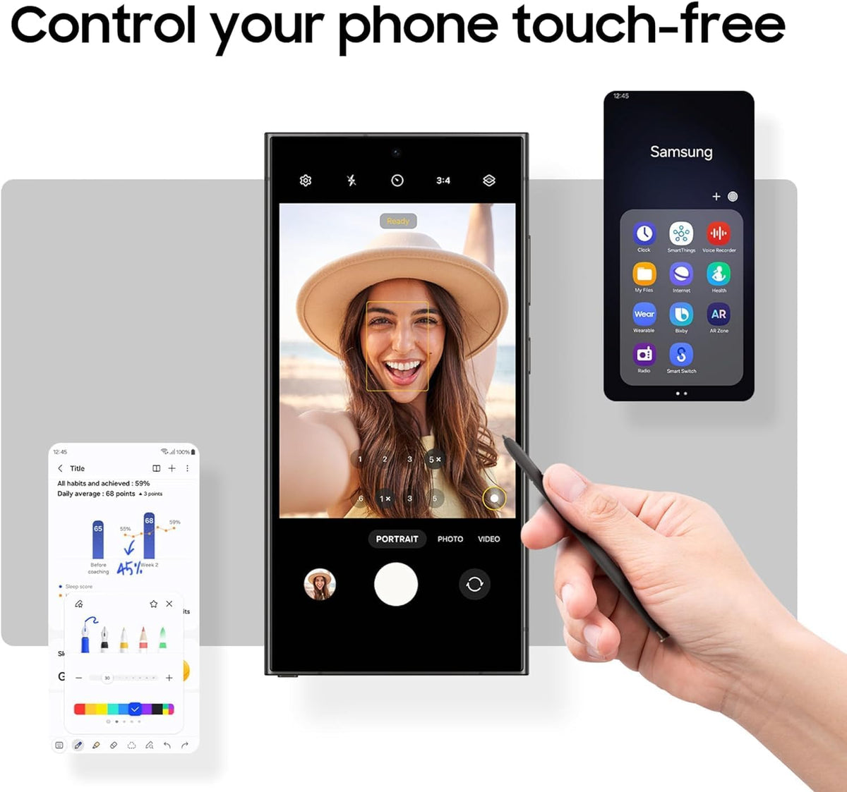 SLQ S Pen Bluetooth control button angle view