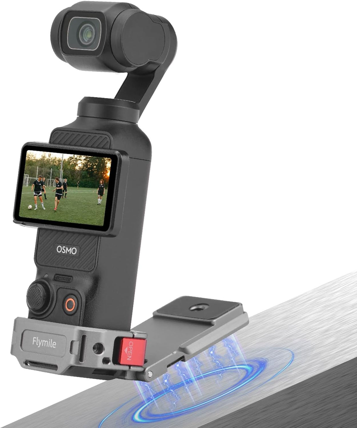 Flymile Pocket 3 Magnetic Mount front view vlogging camera accessory