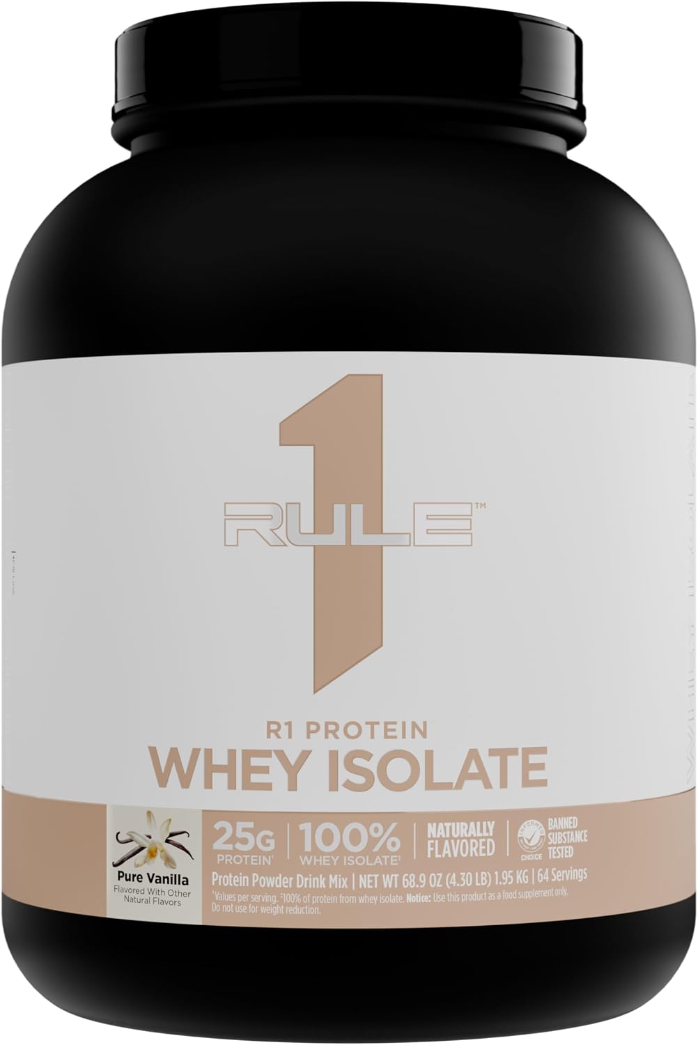 Rule 1 Naturally Flavored R1 Protein Whey Isolate, Dark Chocolate, 24 Serv | 25g of Protein Exclusively from Whey Isolates and Hydrolysate isolates for Workout Recovery and anytime use - Image 10