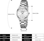 OXFANITE women waterproof wrist watch side profile 7mm thickness
