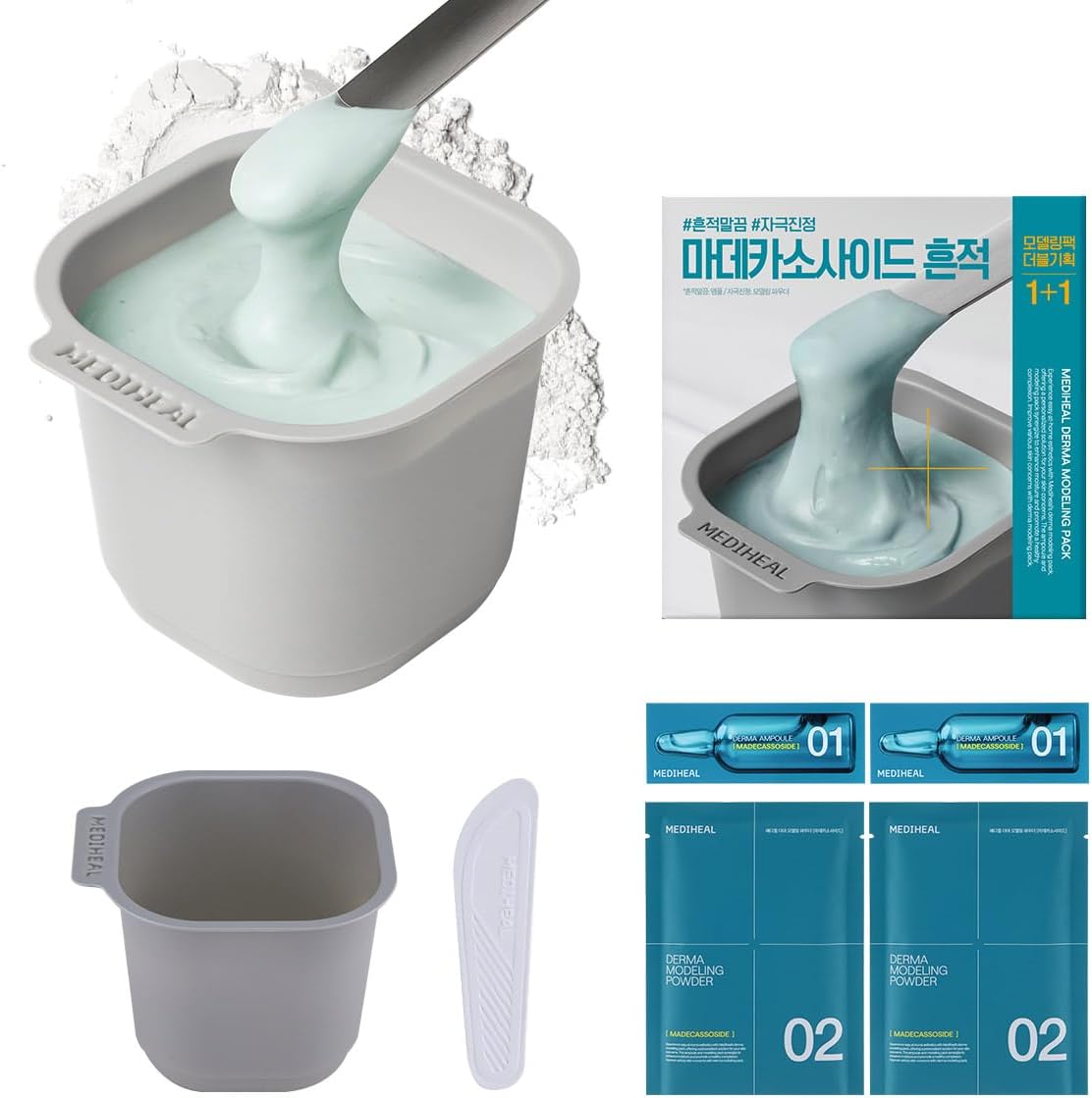 Mediheal Derma Modeling Pack Madecassoside front view showing premium Korean skincare kit packaging