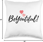 Close up view of the high quality fabric and texture of the beautiful accent cushion