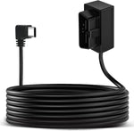 Suplogico dash cam hardwire kit front view showing the OBD2 connector plug and heavy duty black power cable.