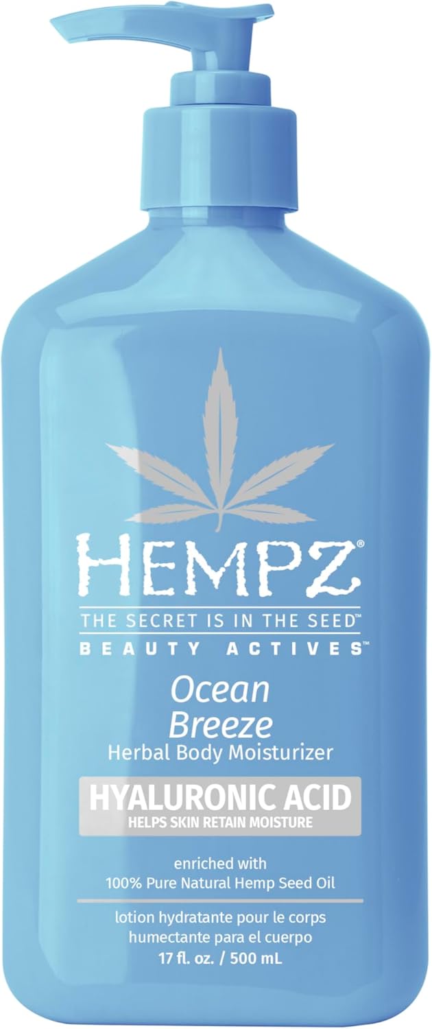Hempz Body Lotion - Ocean Breeze Limited Edition Daily Moisturizing Cream, Shea Butter, Aloe, Body Moisturizer - Skin Care Products, Hemp Seed Oil - 17 Fl Oz - Image 1