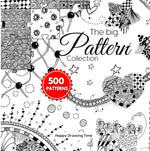 The Big Pattern Collection: 500 pattern for Doodle, Artistic tangles, Zentangle, Zen-doodle, Line-Art, Scribble Art, Step-by-Step Instructions - Image 2