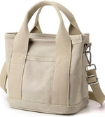 Small Tote Bag with Zipper, 2024 Canvas Multi-Pocket Crossbody Bag Shoulder Bag Satchel Hobo Bag Messenger Bag - Image 12