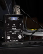 Rear panel connectors and power supply input jack of the STRICH guitar looper pedal
