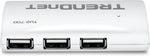 TRENDnet 7-port hub connected to computer peripherals