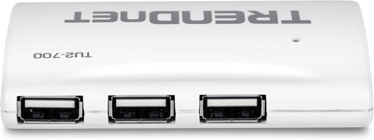 TRENDnet 7-port hub connected to computer peripherals