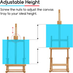 Meeden beech wood desktop easel showing adjustable angle mechanism