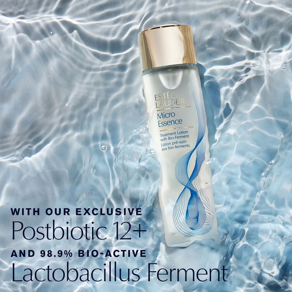 Estée Lauder Micro Essence barrier repair lotion bottle showing full product details